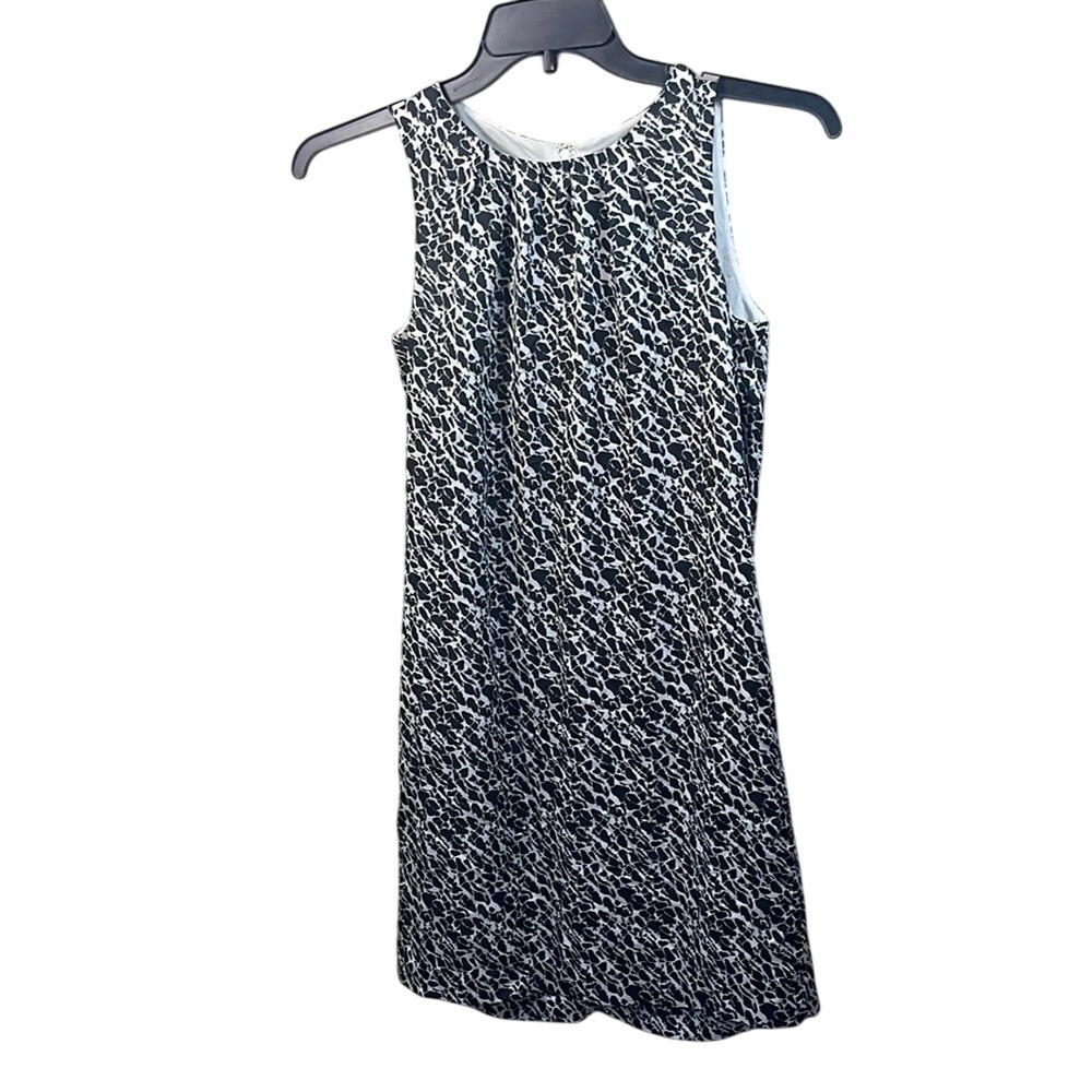 H&M Sleeveless Dress Black White‎ Abstract Print Career Patterns